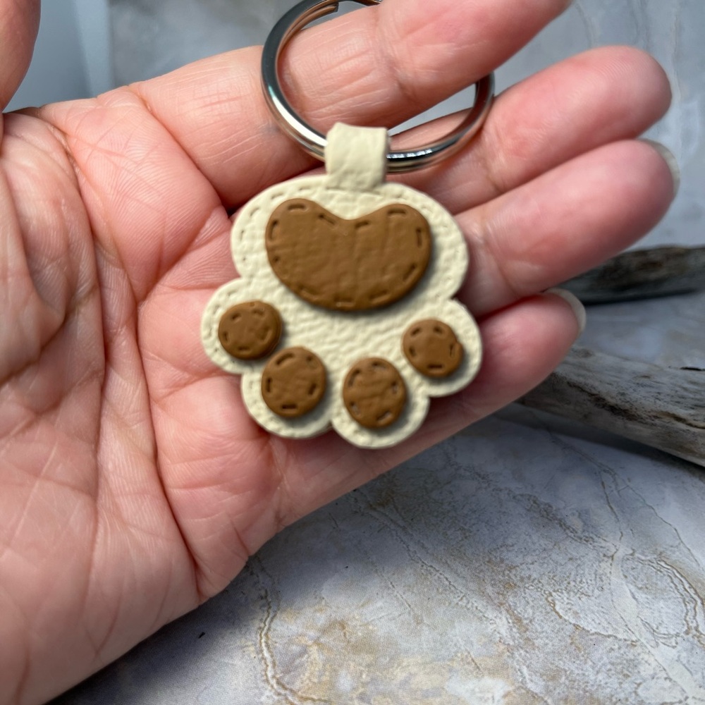 Paw Print Keychain